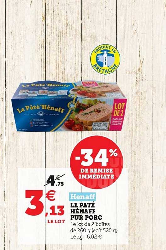 Le Pâté Hénaff Pur Porc