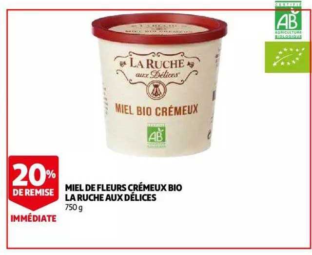 miel de fleurs crémeux bio la ruche aux délices