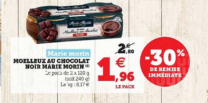 Moelleux Au Chocolat Noir Marie Morin