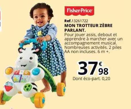mon trotteur zèbre parlant fisher-price