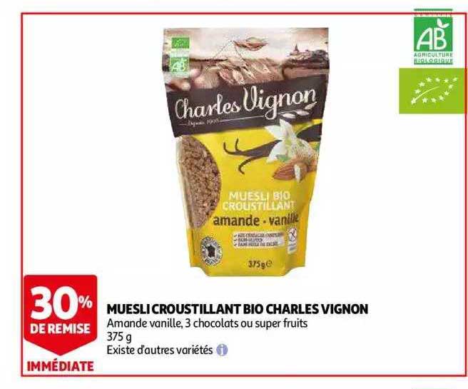 muesli croustillant bio charles vignon