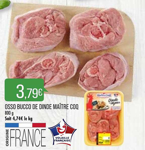 osso bucco de dinde maître coq