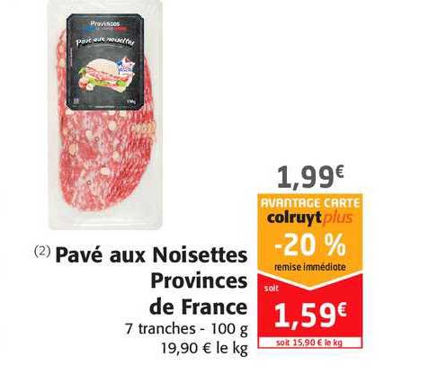 pavé aux noisettes provinces de france 7 tranches