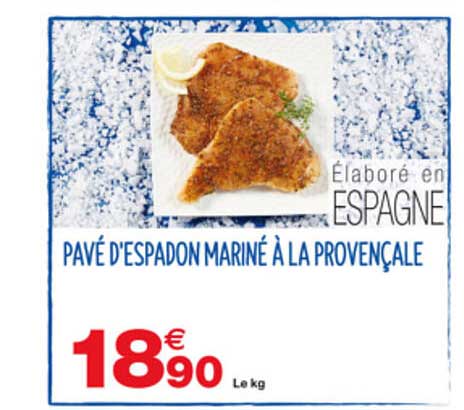 pavé d'espadon mariné à la provençale