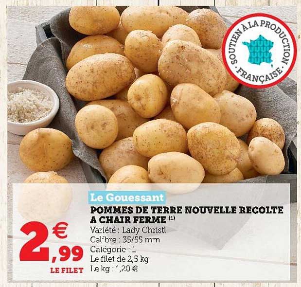 Pommes De Terre Nouvelle Récolte à Chair Ferme Le Gouessant