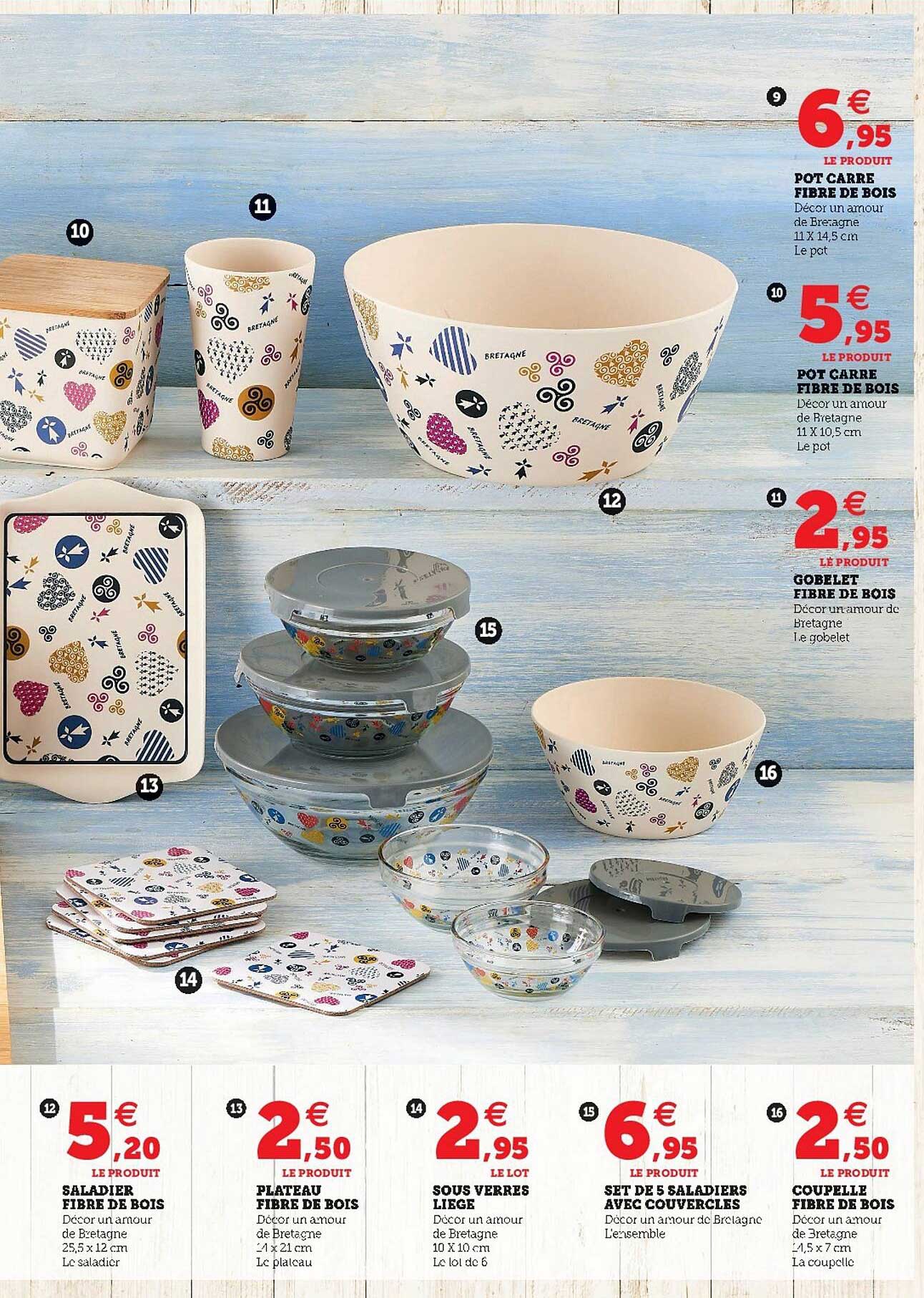 pot carré fibre de bois, pot carré fibre de bois, gobelet fibre de bois, saladier fibre de bois, plateau fibre de bois, sous verres liege, set de 5 saladiers avec couvercles, coupelle fibre de bois