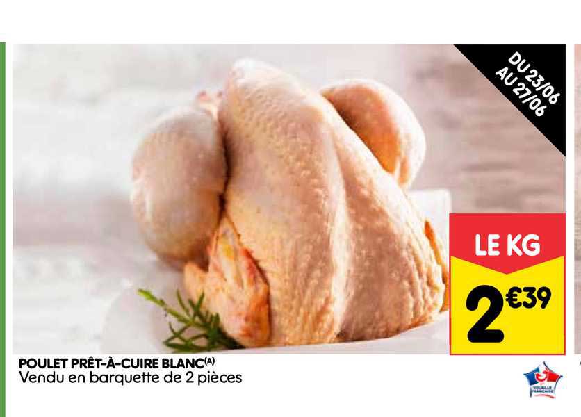 poulet prêt-à-cuire blanc