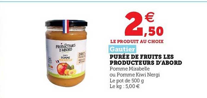 purée de fruits les producteurs d'abord gautier