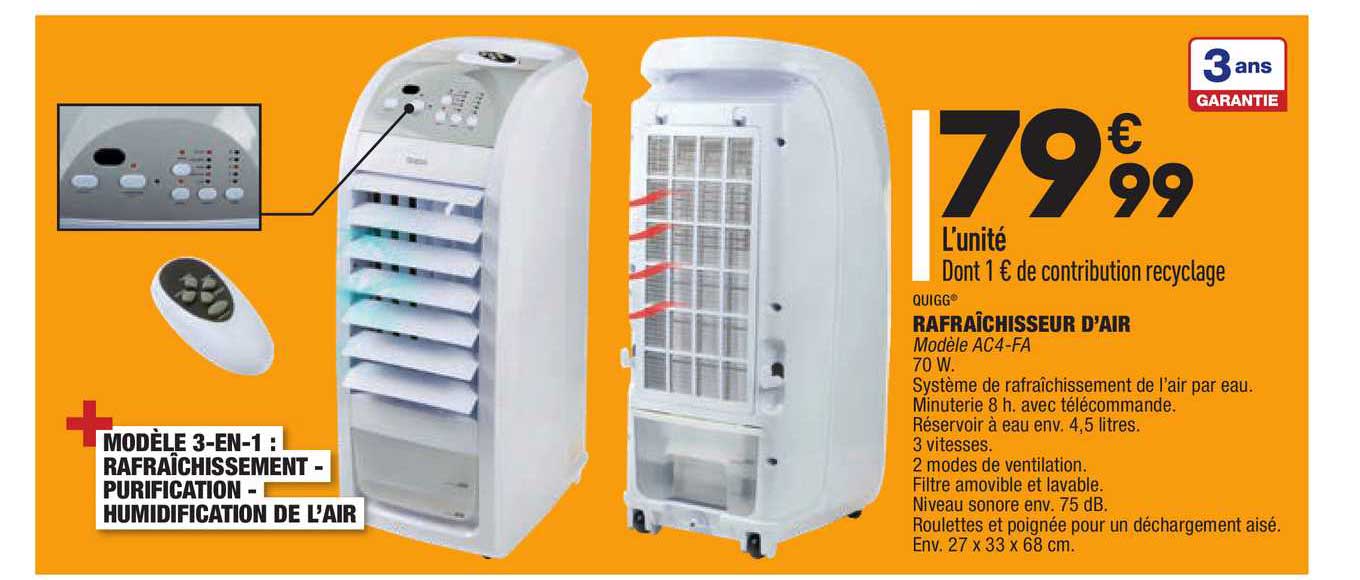 rafraîchisseur d'air quigg