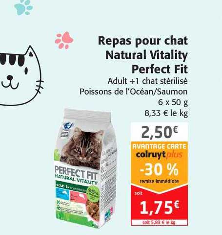 repas pour chat natural vitality perfect fit