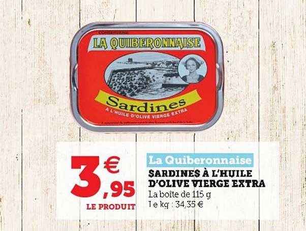 Sardines à L'huile D'olive Vierge Extra La Quiberonnaise