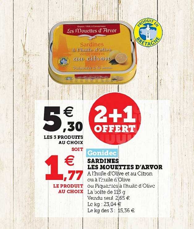 sardines les mouettes d'arvor gonidec