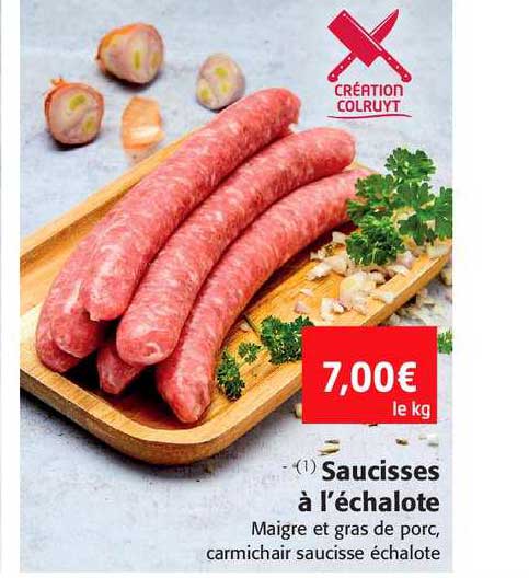 saucisses à l'échalote