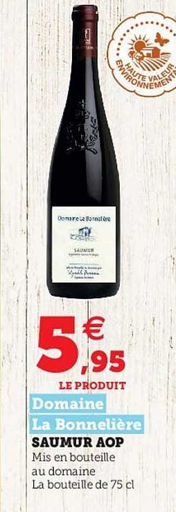 saumur aop domaine la bonnelière