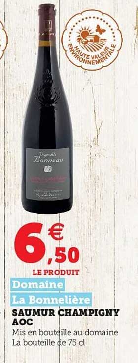saumur champigny aoc domaine la bonnelière