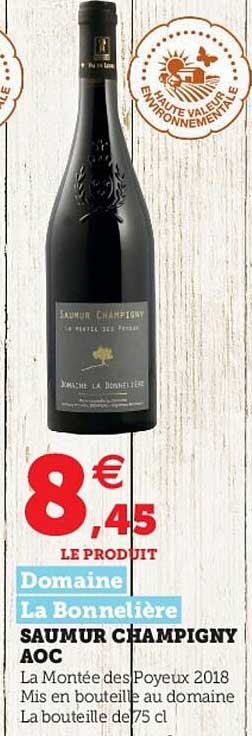 saumur champigny aoc domaine la bonnelière