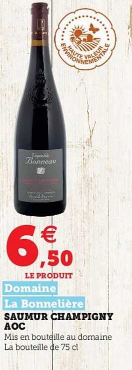 saumur champigny aoc domaine la bonnelière