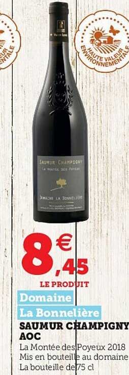 saumur champigny aoc domaine la bonnelière