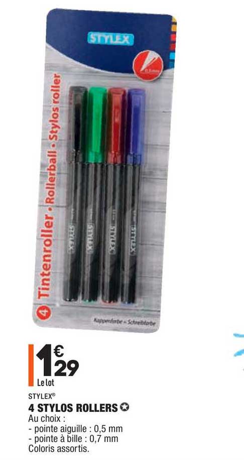 stylex 4 stylos rollers