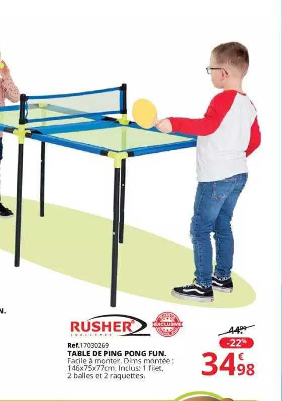 table de ping pong fun rusher