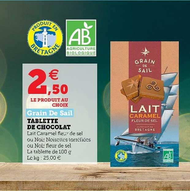 tablette de chocolat grain de sail