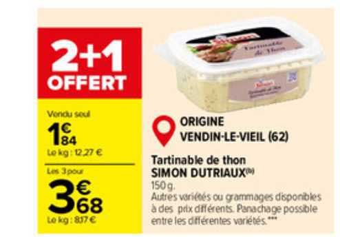 tartinable de thon simon dutriaux