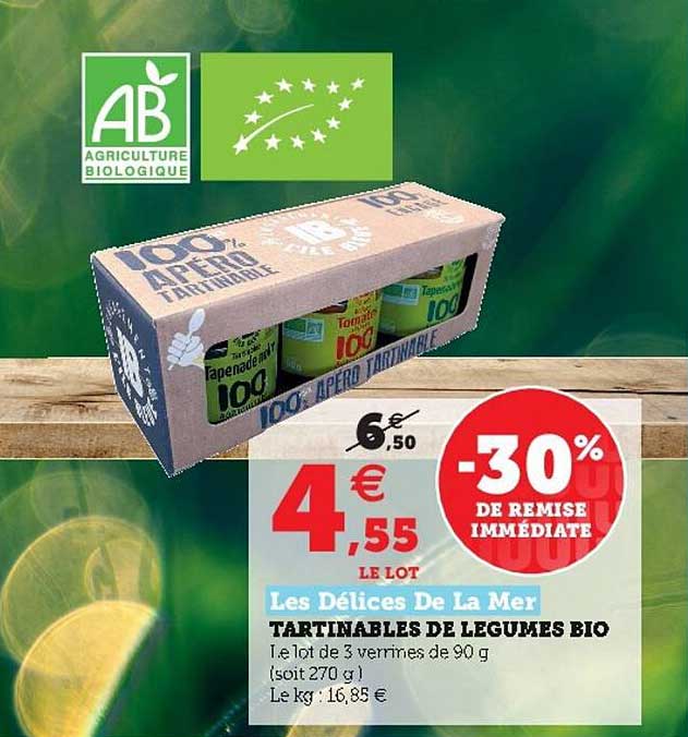 Tartinables De Légumes Bio Les Délices De La Mer