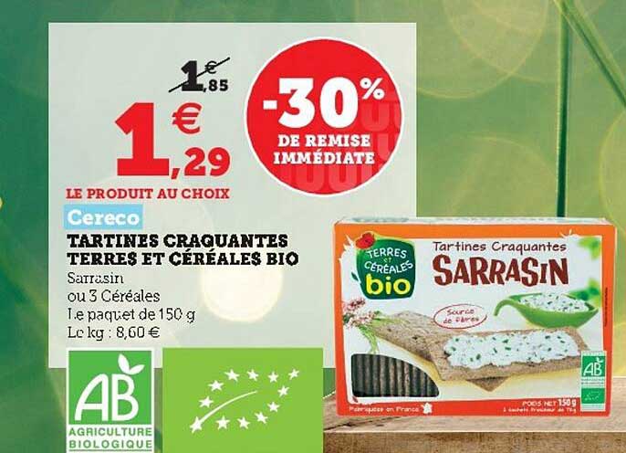 Tartines Craquantes Terres Et Céréales Bio