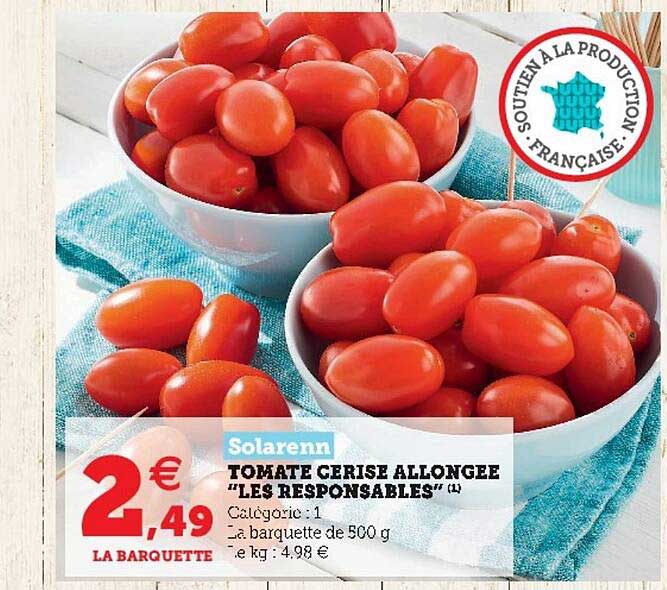 Tomate Cerise Allongée "les Responsables" Solarenn