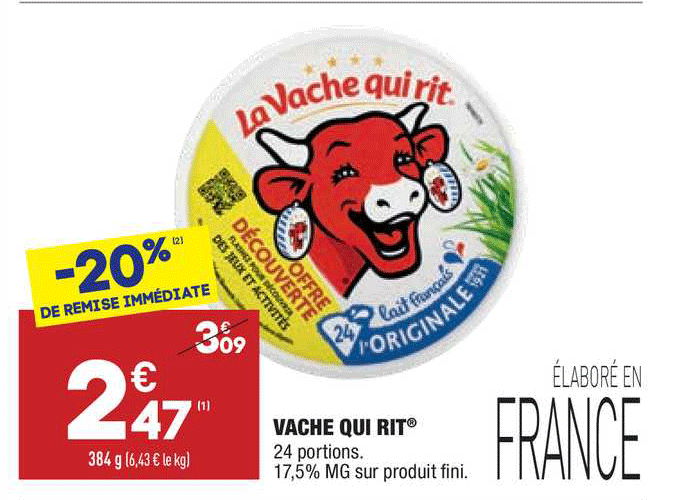 vache qui rit -20% de remise immédiate