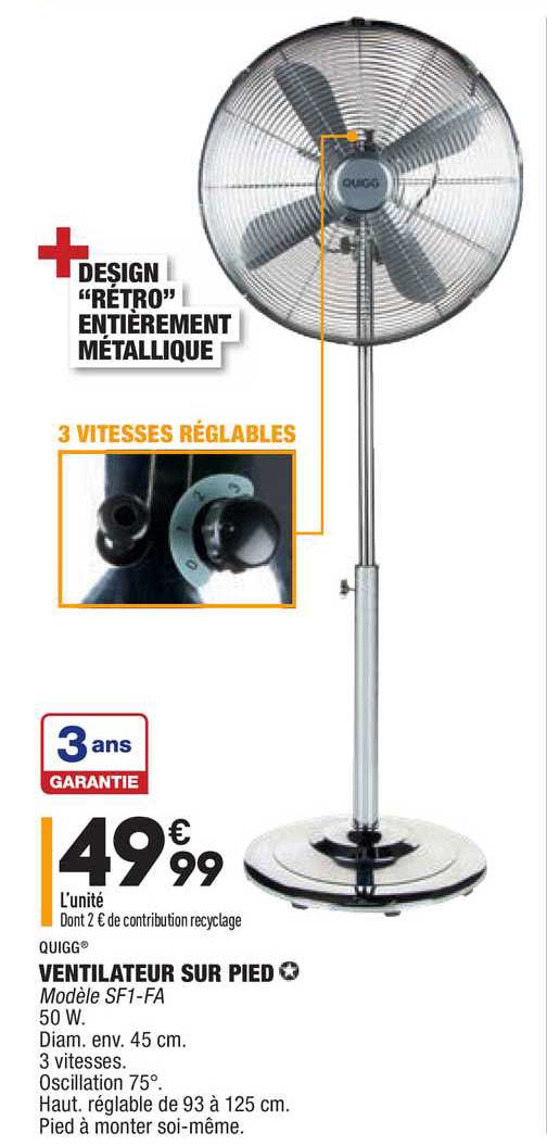 Ventilateur Sur Pied Quigg