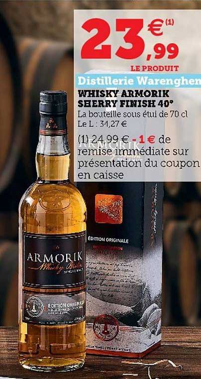 whisky armorik sherry finish 40° distillerie warenghen