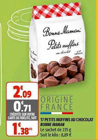 17 Petits Muffins Au Chocolat Bonne Maman