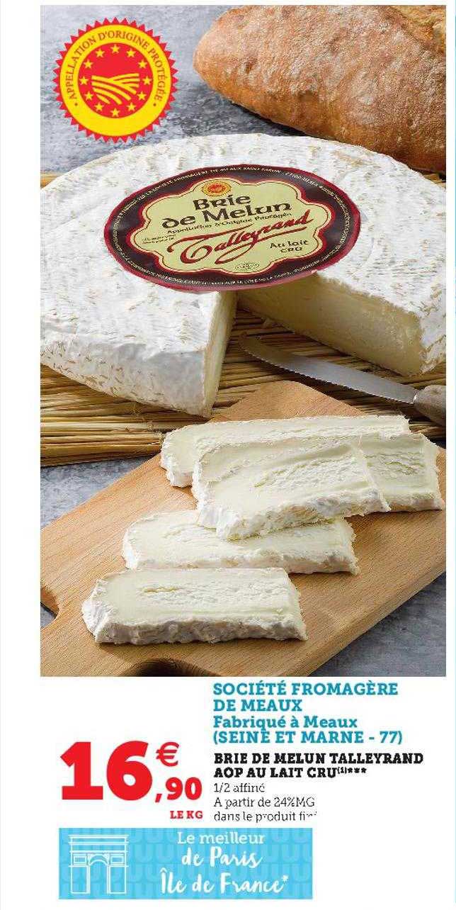brie de melun talleyrand aop au lait cru