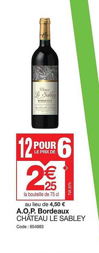 a.o.p. bordeaux château le sabley