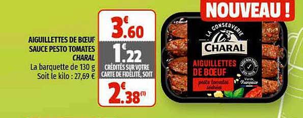 Aiguillettes De Boeuf Sauce Pesto Tomates Charal