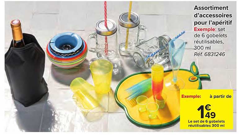 assortiment d'accessoires pour l'apéritif