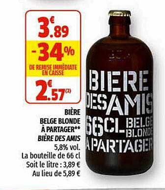 bière belge blonde à partager bière des amis