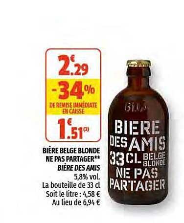 bière belge blonde ne pas partager bière des amis
