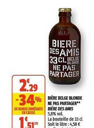 bière belge blonde ne pas partager bière des amis