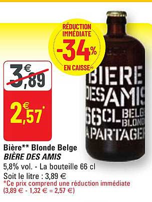 bière blonde belge bière des amis