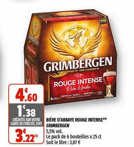 Bière D'abbaye Rouge Intense Grimbergen