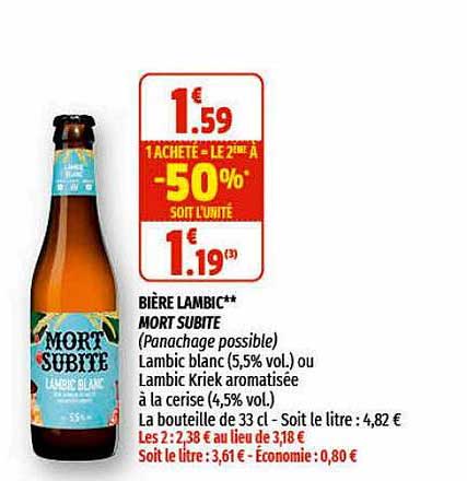 bière lambic mort subite