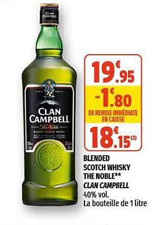 blended scotch whisky the noble clan campbell