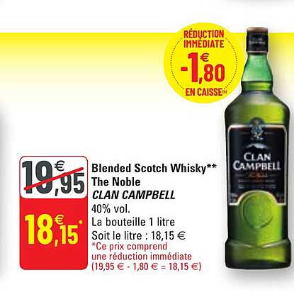 blended scotch whisky the novle clan campbell