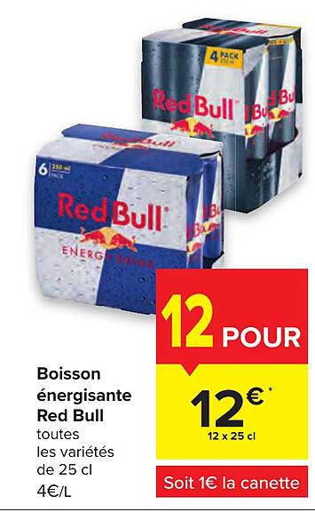 boisson énergisante red bull