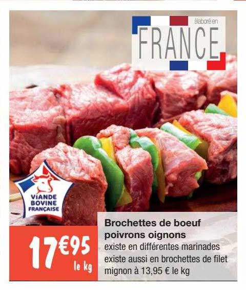 Brochettes De Boeuf Poivrons Oignons