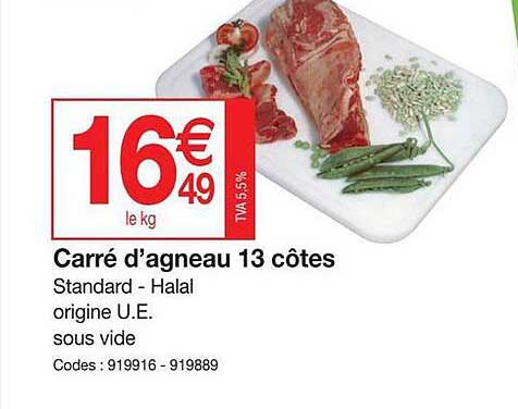 carré d'agneau 13 côtes