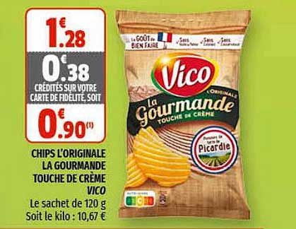 Chips L'originale La Gourmande Touche De Crème Vico