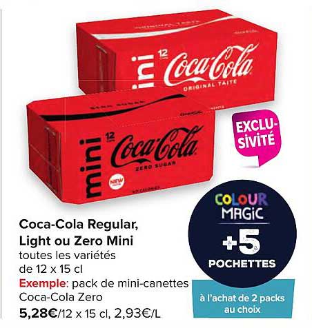 coca-cola regular, light ou zéro mini